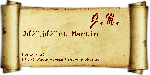 Jójárt Martin névjegykártya